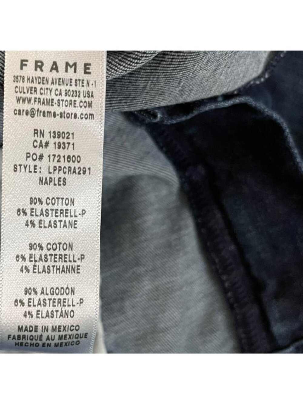 FRAME Womens Le Palazzo Crop Jeans Size 26 Wide Leg Raw Hem Quiet Luxury NWT - Picture 7 of 12